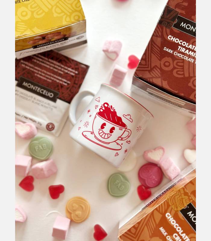 Pack 4 cajas de chocolate + 1 taza navideña | Cafento Shop