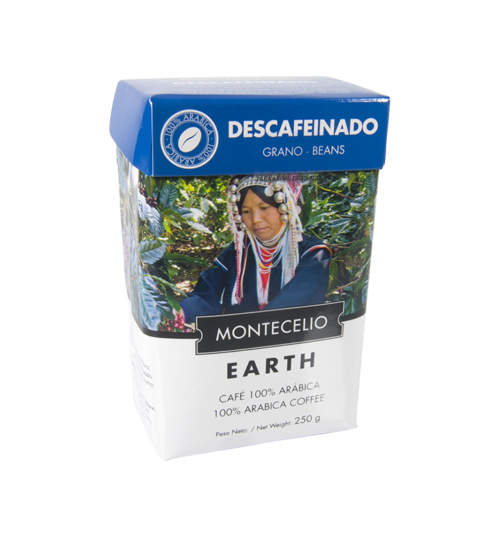 Café Montecelio Earth descafeinado en grano - 250g | Cafento Shop