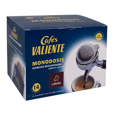 Monodosis café descafeinado Valiente - 14 unidades | Cafento Shop
