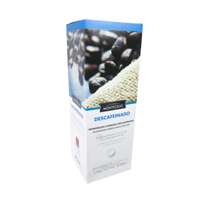 Monodosis café natural descafeinado Montecelio - 25 unidades | Cafento Shop