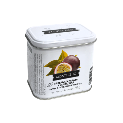 Nº18 lata té blanco con papaya y maracuyá 70g | Cafento Shop