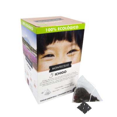 Pirámides Montecelio - Ichigo - Té rojo sabor fresa ecológico | Cafento Shop