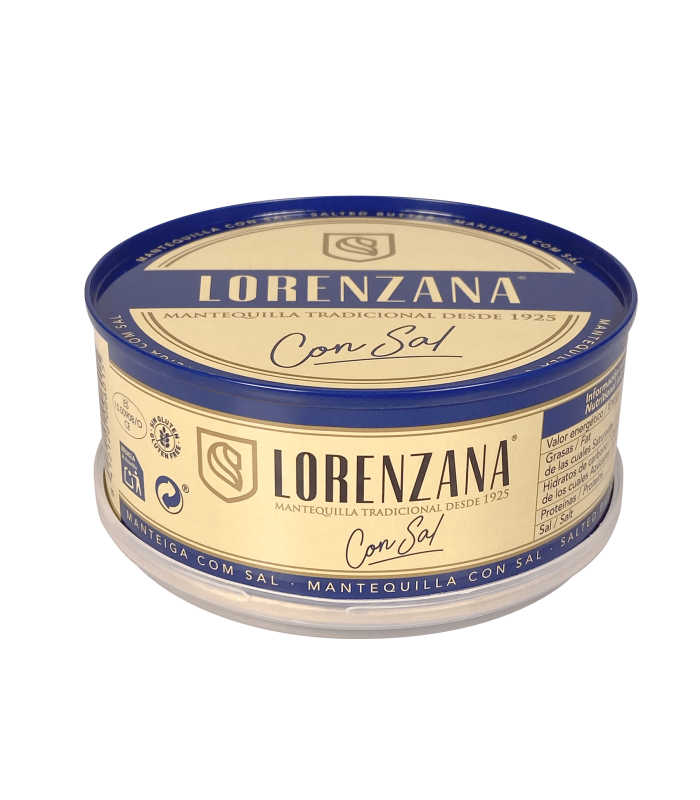 Mantequilla tradicional con sal Lorenzana - 250g | Cafento Shop