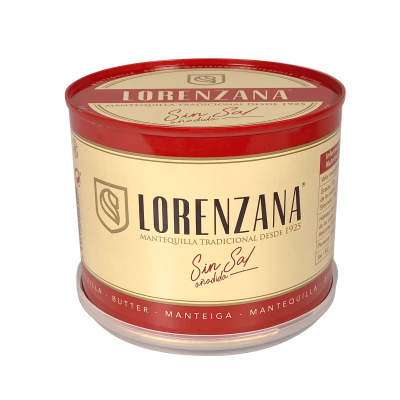 Mantequilla tradicional sin sal Lorenzana - 500g | Cafento Shop