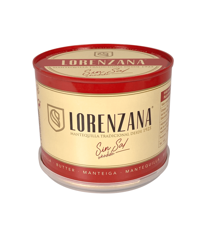 Mantequilla tradicional sin sal Lorenzana - 500g | Cafento Shop