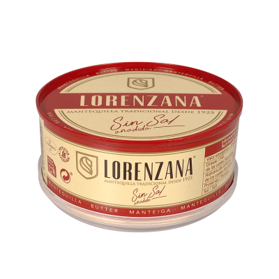 Mantequilla tradicional sin sal Lorenzana - 250g | Cafento Shop