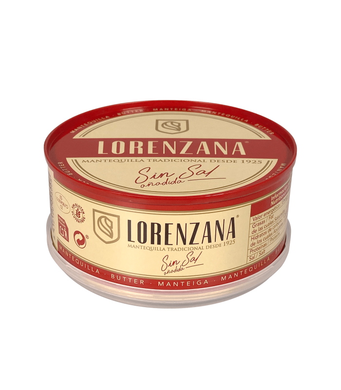 Mantequilla tradicional sin sal Lorenzana - 250g | Cafento Shop
