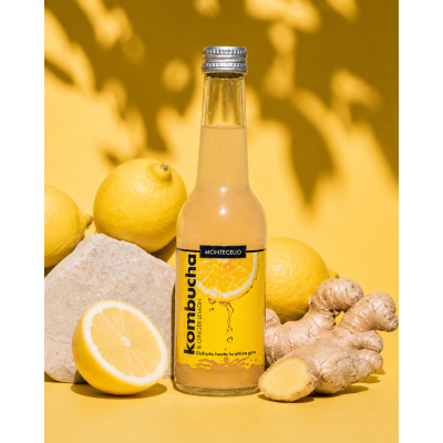 kombucha de jengibre y limón