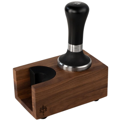 Tamping Station madera nogal 2 huecos | Cafento Shop