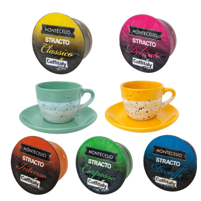 Pack Espresso: 160 cápsulas stracto + 2 tazas espresso regalo | Cafento Shop